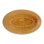 Oranžovožltý servírovací tanier z kameniny Bloomingville Rani, 39 x 25 cm