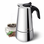 Godmorn Stovetop Espresso Maker Moka Pot 450ml/15oz/9 cup Classic Cafe Percolator Maker Stainless Steel Suitable for Ind