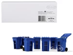 Set of 6 Blue Garbage Trash Bin Containers Replica 1/34 Models by First Gear