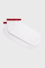 Ponožky HUGO (2-pak) pánske, biela farba, 50477874