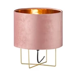 Ružová stolová lampa Fischer & Honsel Aura, výška 32 cm