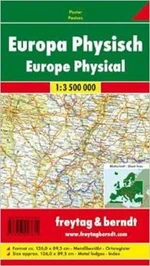 AKN 2201 Evropa nástěnná fyzická 1:3 500 000