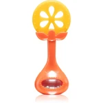 BabyOno Have Fun Teether kousátko s chrastítkem Juicy Orange 1 ks