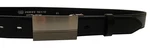 Penny Belts Pánský kožený společenský opasek 35-020-1PS-60 black 100 cm