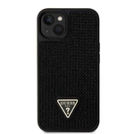 Zadní kryt Guess Rhinestones Triangle Metal Logo pro Apple iPhone 13, black