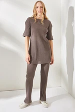 Olalook Women's Mink Short Sleeve Tops and Bottoms, Lycra Suit