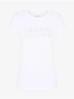 Bílé dámské triko Armani Exchange - Dámské
