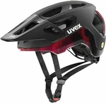 UVEX React Mips Black/Ruby Red Matt 56-59 Kerékpár sisak