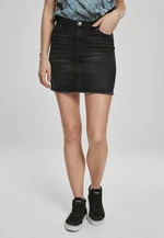 Women's denim skirt in genuine black washed