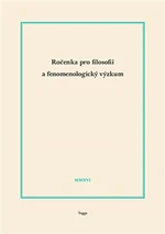 Ročenka pro filosofii a fenomenologický výzkum 2016 - Ladislav Benyovszky