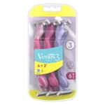 GILLETTE Venus3 Yellow Dámske pohotové holiace strojčeky 6 ks