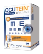 OCUTEIN BRILLANT Luteín 25 mg - DA VINCI 60 kapsúl + očné kvapky  Sensitive 15 ml zadarmo 30 tobolek