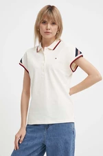Polo tričko Tommy Hilfiger dámsky,béžová farba,WW0WW41285