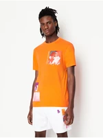 Oranžové pánské tričko Armani Exchange - Pánské