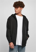Bio hoodie with zipper in black