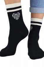 Noviti SB 047 W 01 srdce černé Dámské ponožky 39/42 černá