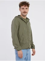 Khaki men's lightweight jacket with hood Jack & Jones Cali - Men's Khaki men's lightweight jacket with hood Jack & Jones Cali - Men's
