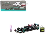 Mercedes-AMG F1 W12 E Performance 44 Lewis Hamilton Winner "Formula One F1 Russian GP" (2021) "100th Win" with Number Board "Global64" Series 1/64 Di