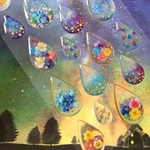 1 Sheet Colorful Raindrops Waterdrops Stickers for Notebook, Album, Laptop DIY Craft Decoration