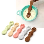 Baby-Led Weaning Silicone Spoon Learning Feeding Scoop Training Utensils Newborn Tableware