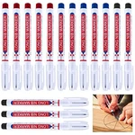 15 Piece Deep Reach Markers Long Nose Marker Waterproof Deep Hole Marker 3 Colors