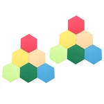 12 Pack Hexagon Felt Pin Board Self Adhesive Bulletin Memo Photo Cork Boards With 12 Pushpins 5.5 X 5 X 0.2 Inches