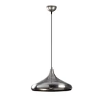 Lampa wisząca w kolorze srebra z metalowym kloszem ø 35 cm Berceste – Opviq lights