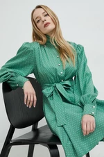 Šaty Custommade Linnea zelená barva, mini
