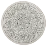 Kusový koberec Twin-Wendeteppiche 103103 creme grün-200x200 (průměr) kruh