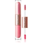 Makeup Revolution Double Up tekuté oční stíny 2 v 1 odstín Blissful Pink 2x2,2 ml