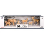 Series Model Svet zvierat rodina tigrov a srnečka, 6 zvieratiek
