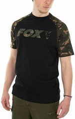 Fox Fishing Tričko Raglan T-Shirt Black/Camo 3XL