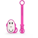 Matchstick Monkey Flat Face Teether & Soother Clip darčeková sada pre deti Pink
