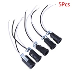 5Pcs Candle Base E12 Lamp US Holder Light Sockets Keyless With 15CM Wire Lead