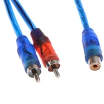 1Pc RCA Male To Female Splitter Stereo Audio Y Adapter Cable Wire Connector