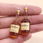 10pcs France Mini 3D Wine Bottle Resin Charms Funny Bar Earring Keychain Cute Pendant Diy Craft Jewelry Making