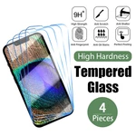 4PCS Tempered Glass for iPhone 14 Pro XR X XS Max Screen Protector on for iPhone 12 11 Pro Max 12 13 Mini 7 8 6 6S Plus SE Glass