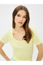 Koton Round Neck Short Sleeved T-Shirt