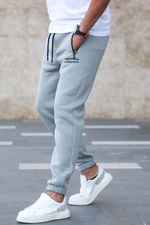 Madmext Embroidered, Raised Dyed Gray Tracksuit 5434