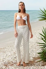 Trendyol Bridal White Knitted Knitwear Look Trousers