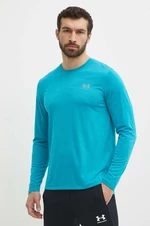 Bežecké tričko s dlhým rukávom Under Armour Streaker tyrkysová farba, jednofarebný