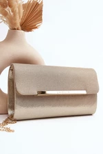 Onelia gold clutch bag on a chain