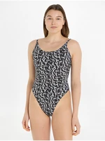 Calvin Klein Underwear Black Women's One-Piece Patterned Swimsuit - Women