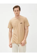 Koton Striped T-Shirt Linen Blend Short Sleeve Crew Neck