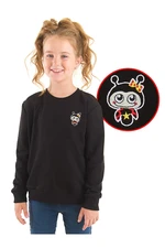 Denokids Ladybug Girls Black Sweatshirt