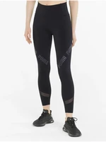 Black Womens Shortened Sport Leggings Puma - Women