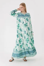 Bigdart 1947 Patterned Long Dress - Green