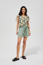 Viscose shorts with tie