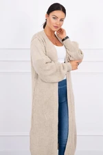 Sweater long cardigan beige