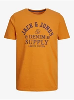 Orange Men's T-Shirt Jack & Jones Logo - Men